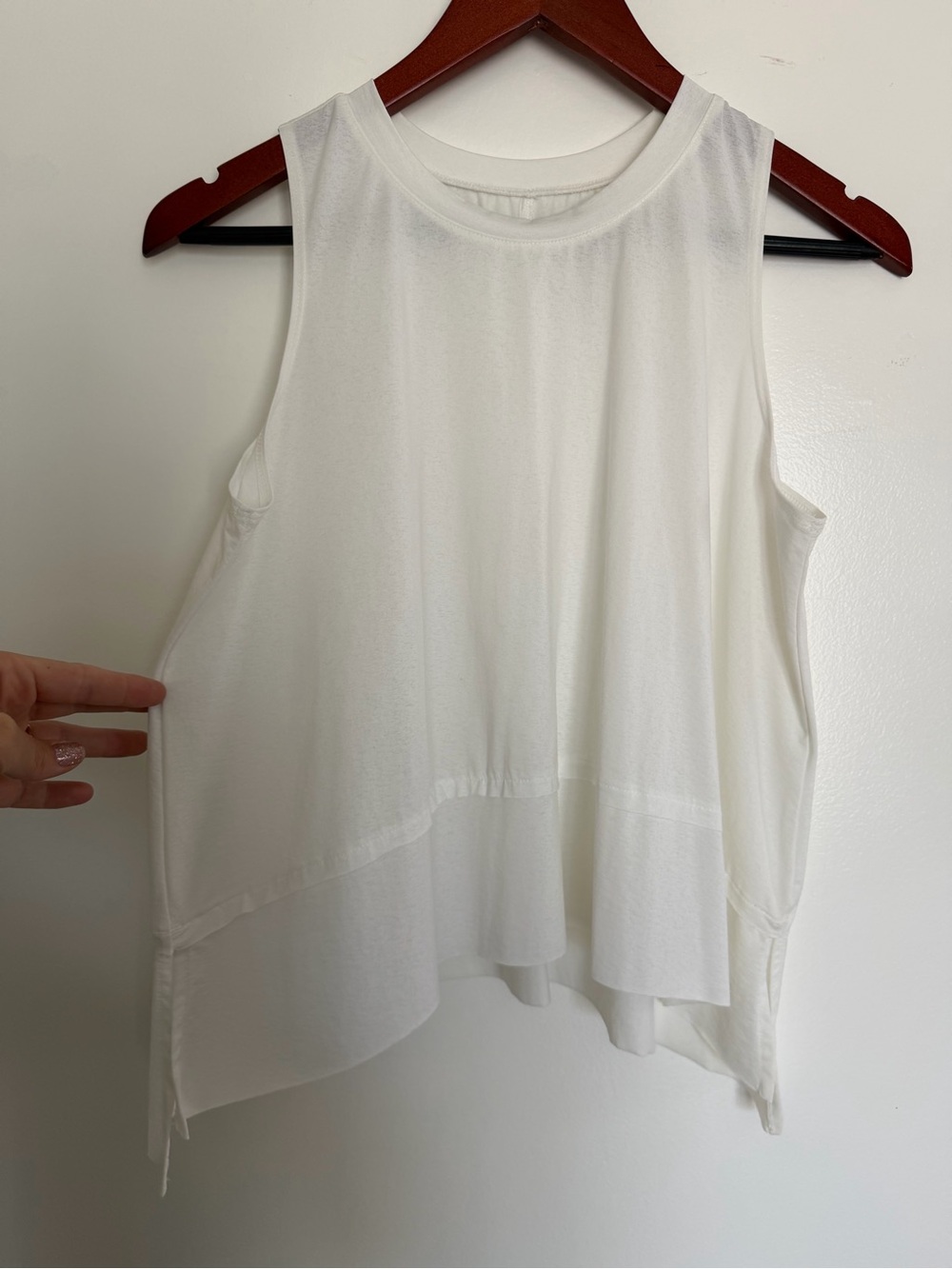 Women's White Sleeveless sheer Tank Top - Brand Unspecified